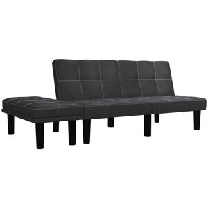 vidaXL 2-personers sofa kunstlæder sort