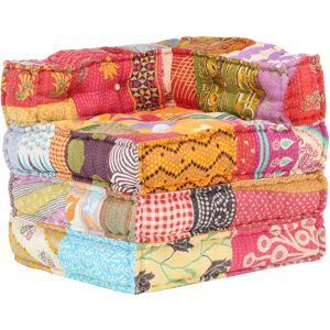 vidaXL modulpuf stof patchwork