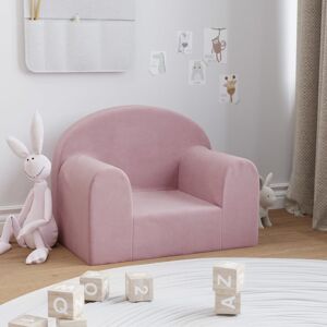 vidaXL sofa til børn blødt plys pink