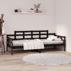 vidaXL daybed 80x200 cm massivt fyrretræ sort