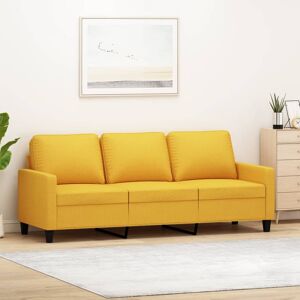 vidaXL 3-personers sofa 180 cm stof lysegul