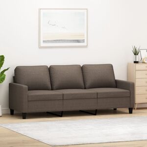 vidaXL 3-personers sofa 180 cm stof gråbrun