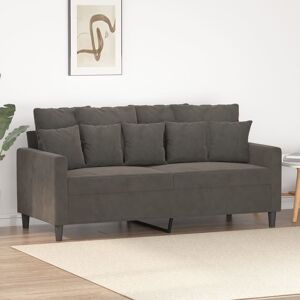 vidaXL 2-personers sofa 140 cm fløjl mørkegrå