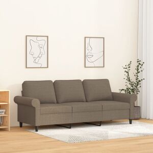 vidaXL 3-personers sofa 180 cm stof gråbrun