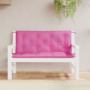 vidaXL hynder til havebænk 2 stk. 120x50x7 cm stof pink