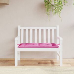 vidaXL hynde til havebænk 110x50x7 cm stof pink