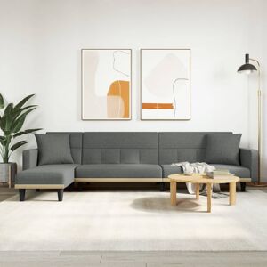 vidaXL L-formet sovesofa 275x140x70 cm stof mørkegrå