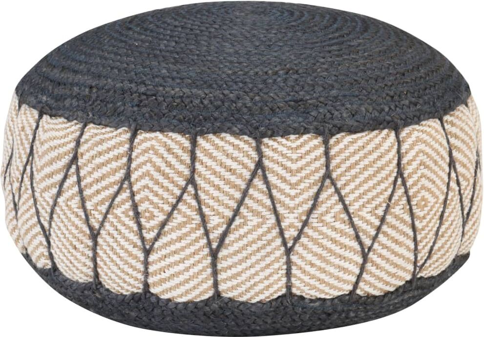 vidaXL vævet/strikket puf jutebomuld 50 x 30 cm blå vidaXL vævet/strikket puf jutebomuld 50 x 30 cm blå