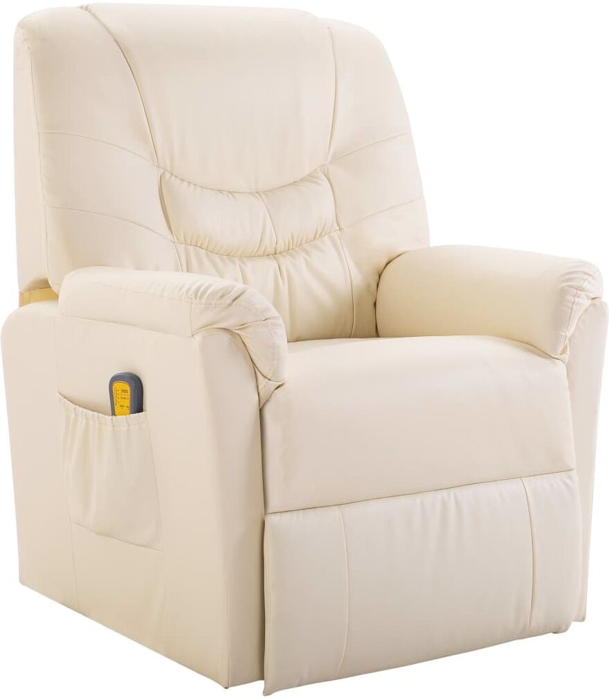 vidaXL massagestol kunstlæder cremefarvet vidaXL massagestol kunstlæder cremefarvet