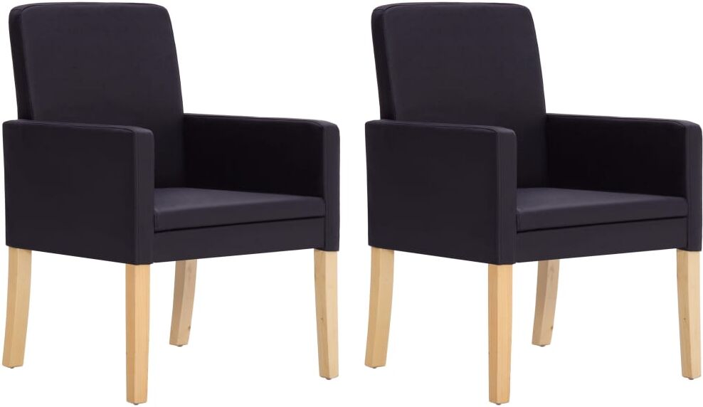 vidaXL spisebordsstole 2 stk. mørkebrun kunstlæder vidaXL spisebordsstole 2 stk. mørkebrun kunstlæder