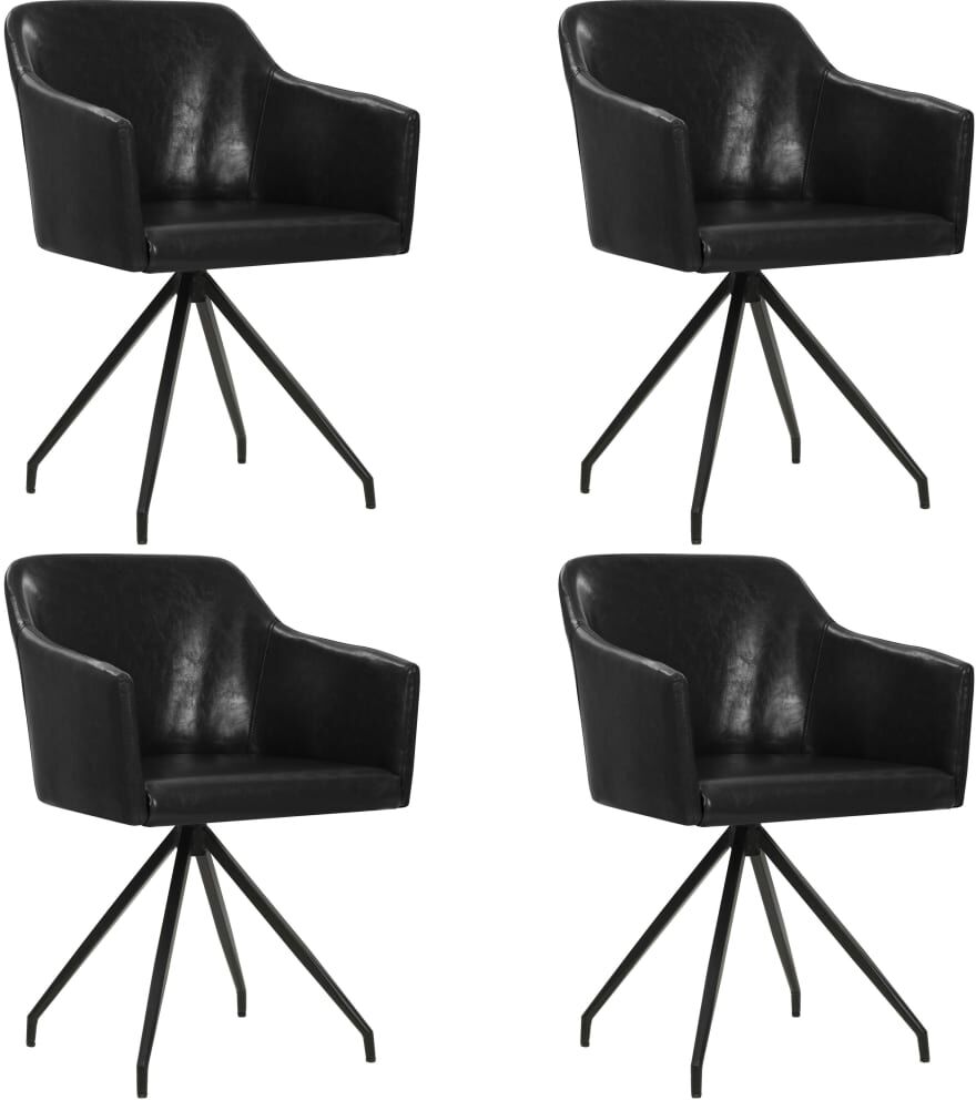 vidaXL drejelige spisebordsstole 4 stk. kunstlæder sort vidaXL drejelige spisebordsstole 4 stk. kunstlæder sort