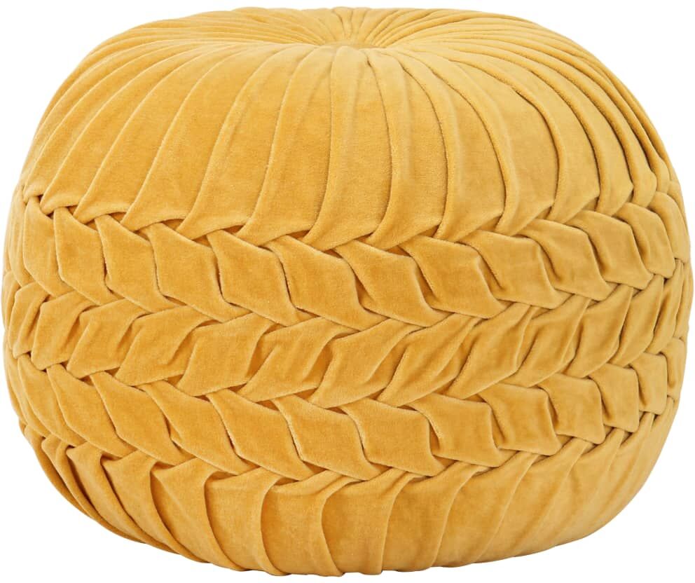 vidaXL puf bomuldsfløjl smock-design 40 x 30 cm gul vidaXL puf bomuldsfløjl smock-design 40 x 30 cm gul