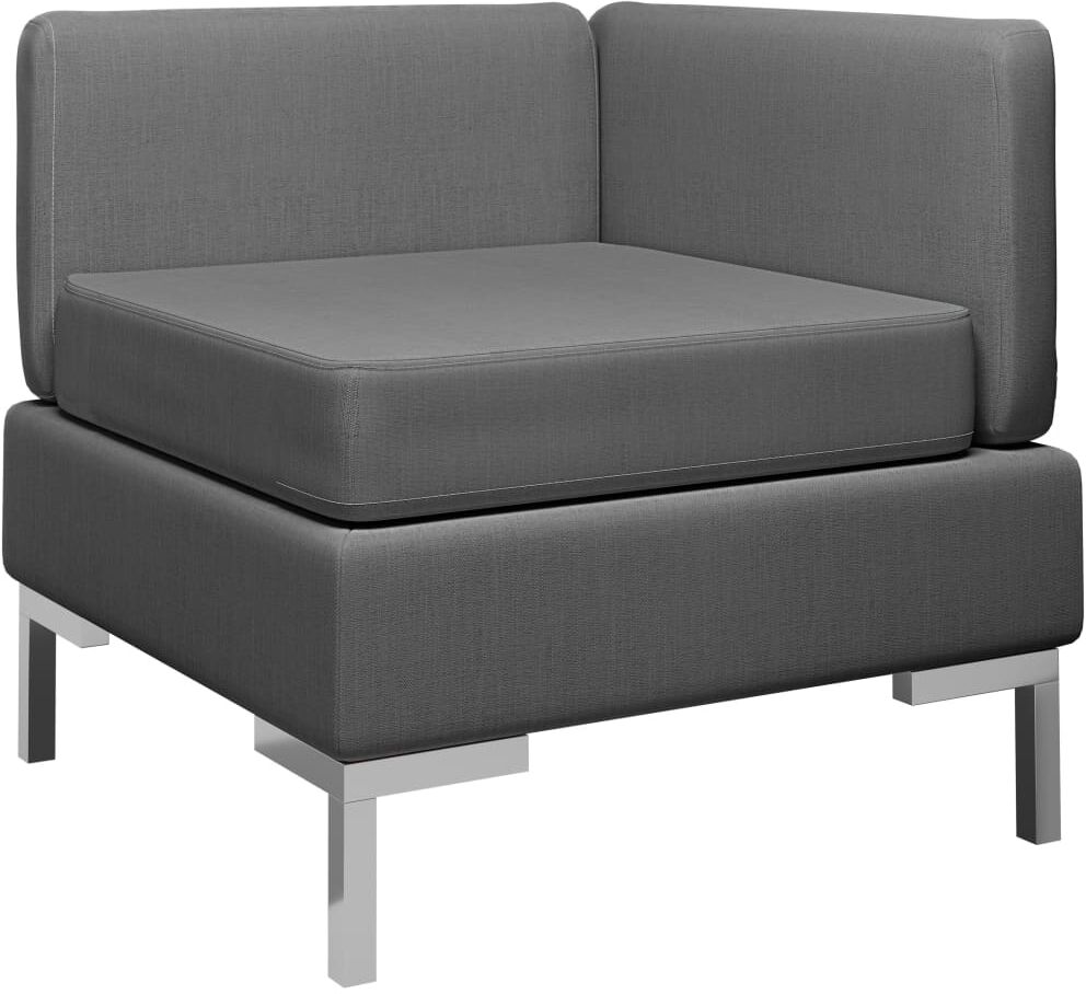 vidaXL midtersektion til sofa med hynde stof mørkegrå vidaXL midtersektion til sofa med hynde stof mørkegrå