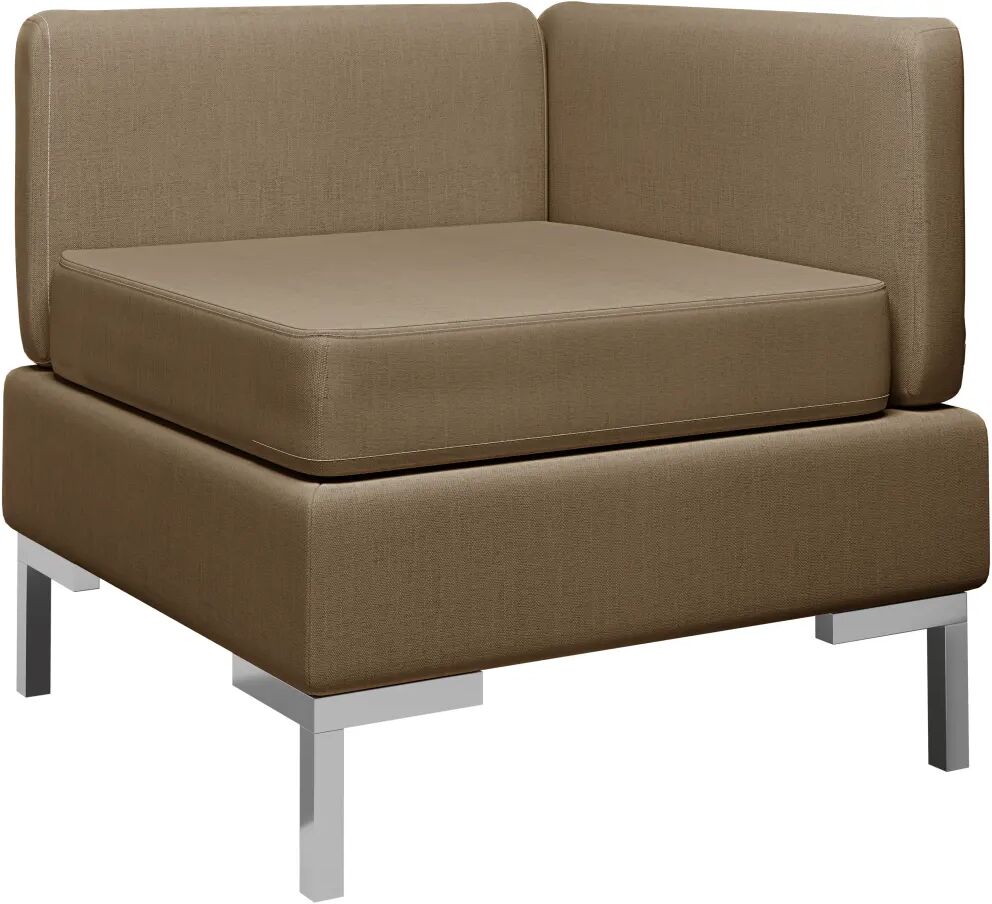 vidaXL hjørnedel til sofa med hynde stof brun vidaXL hjørnedel til sofa med hynde stof brun