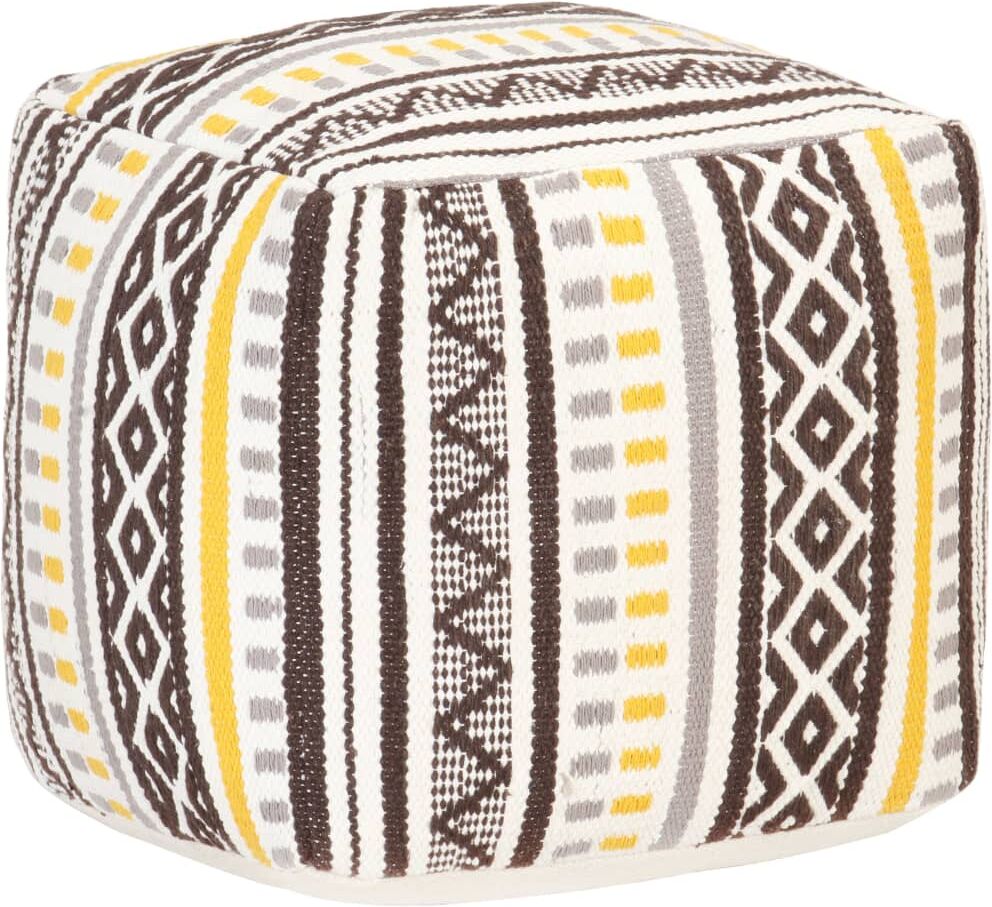 vidaXL puf 45x45x45 cm vævet design bomuld flerfarvet vidaXL puf 45x45x45 cm vævet design bomuld flerfarvet