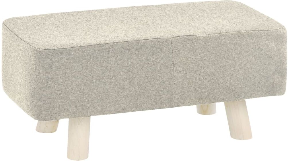 vidaXL taburet 60x28x26 cm stof cremefarvet vidaXL taburet 60x28x26 cm stof cremefarvet