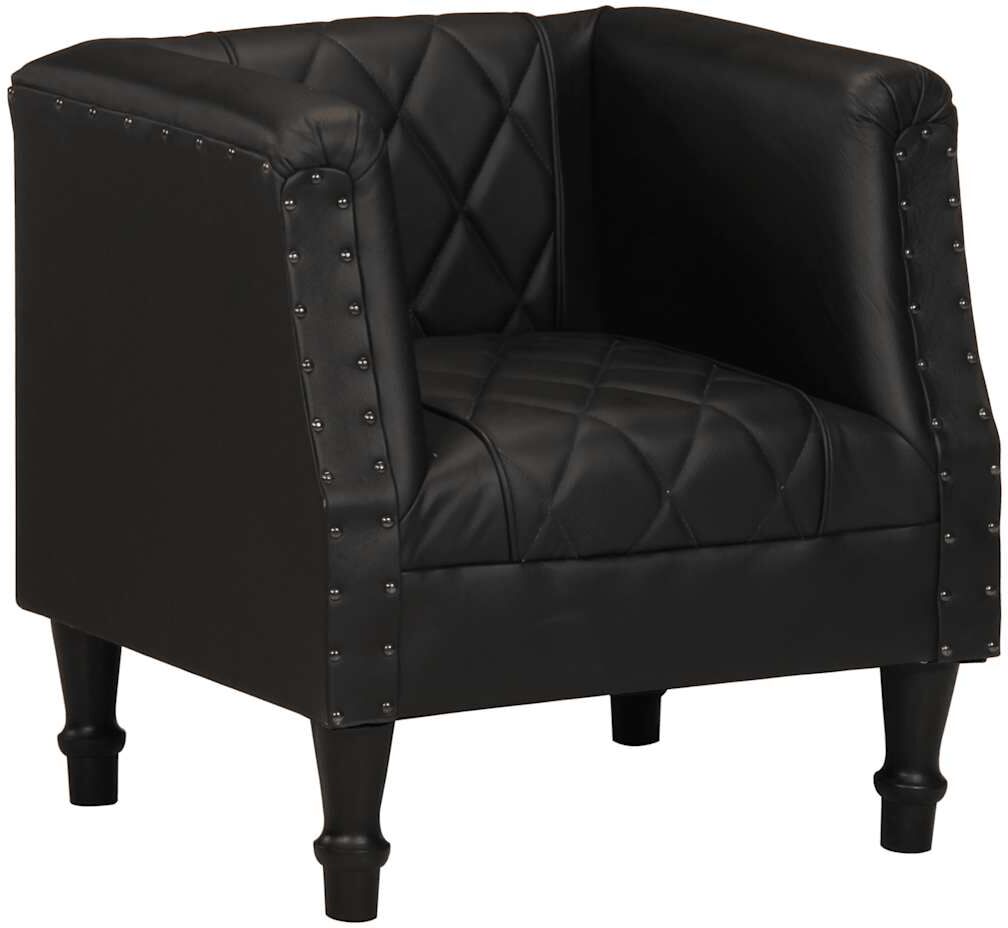 vidaXL lænestol ægte gedeskind sort vidaXL lænestol ægte gedeskind sort