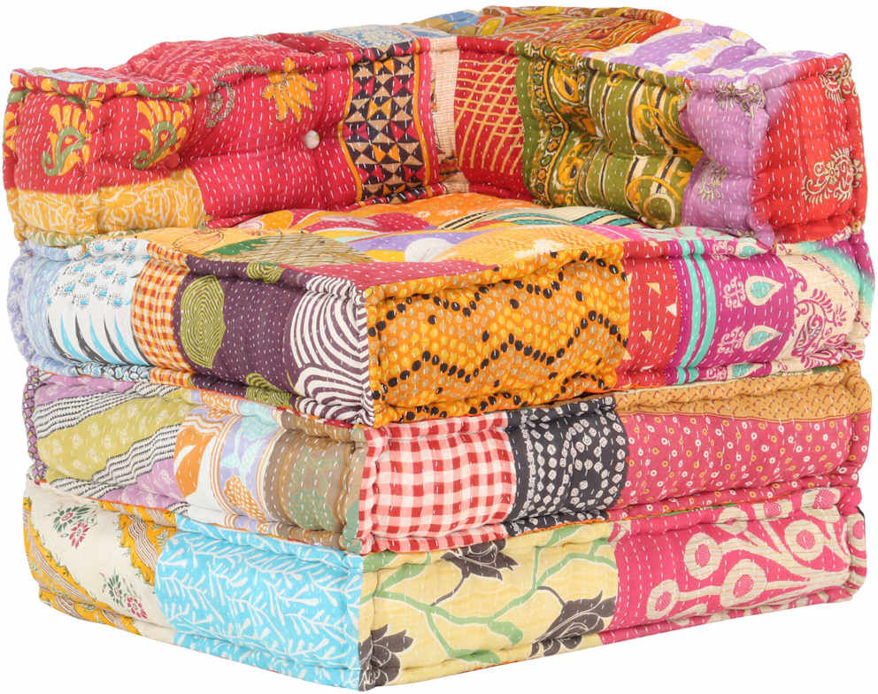 vidaXL modulpuf stof patchwork vidaXL modulpuf stof patchwork