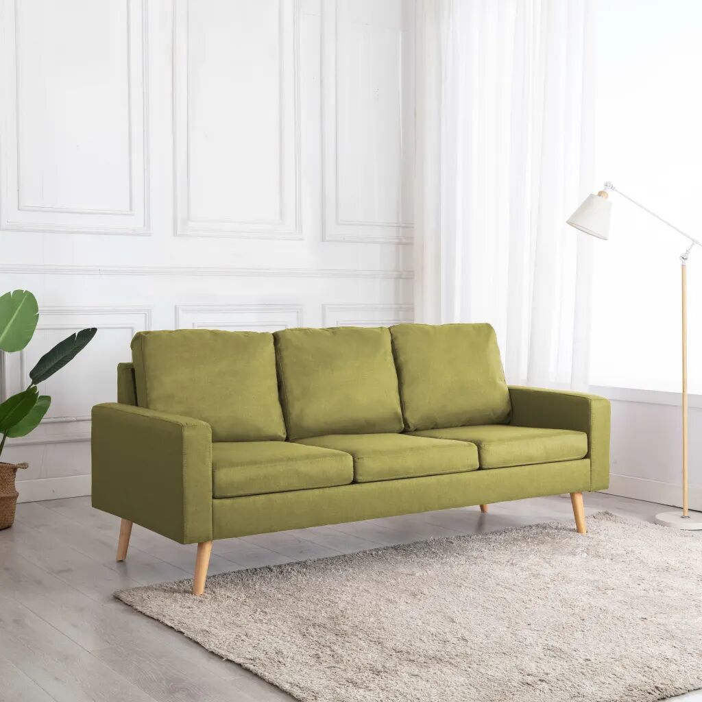 vidaXL 3-personers sofa stof grøn vidaXL 3-personers sofa stof grøn