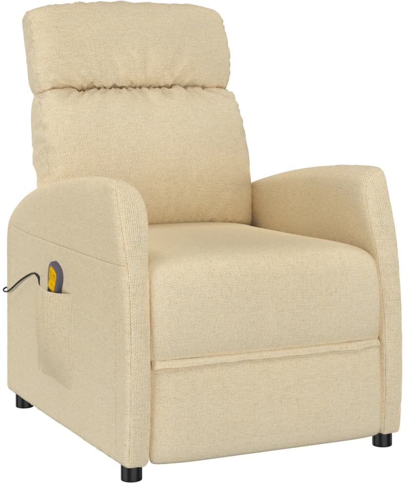 vidaXL massagestol stof cremefarvet vidaXL massagestol stof cremefarvet