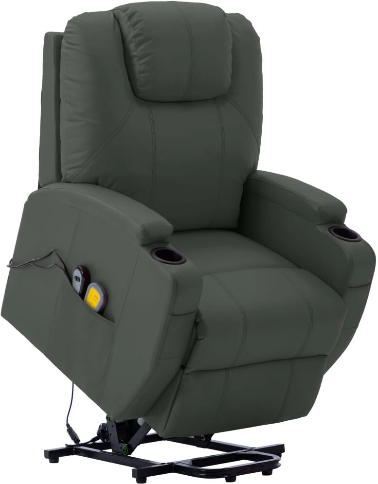 vidaXL massagestol med løftefunktion kunstlæder antracitgrå vidaXL massagestol med løftefunktion kunstlæder antracitgrå