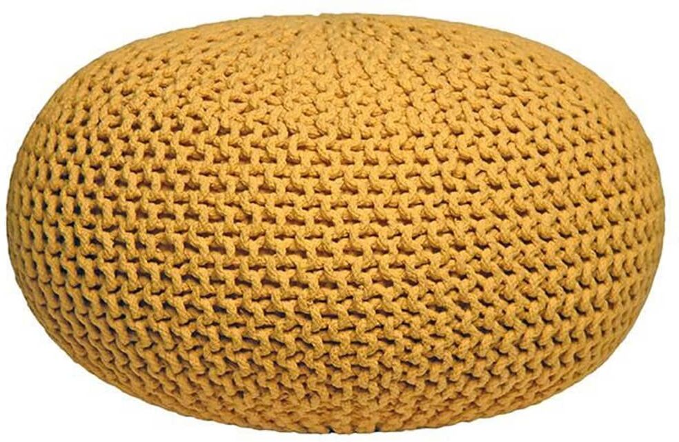 LABEL51 puf str. L strikket bomuld gul LABEL51 puf str. L strikket bomuld gul