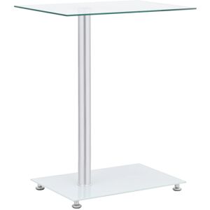 vidaXL U-formet sidebord 45x30x58 cm hærdet glas transparent