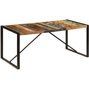 vidaXL spisebord 180x90x75 cm massivt genbrugstræ