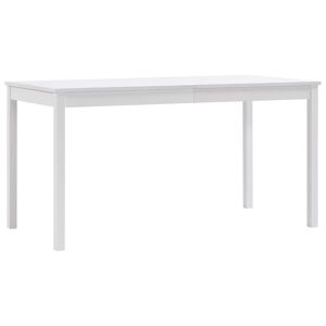 vidaXL spisebord 140 x 70 x 73 cm fyrretræ hvid