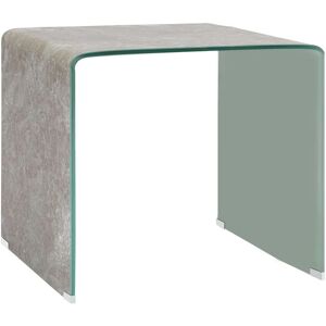 vidaXL sofabord  50 x 50 x 45 cm brun marmor hærdet glas