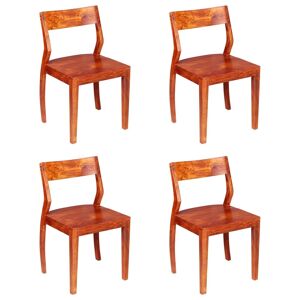 vidaXL spisebordsstole 4 stk. massivt akacietræ sheeshamtræ