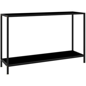 vidaXL konsolbord 120x35x75 cm hærdet glas sort