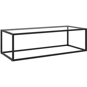 vidaXL sofabord 120x50x35 cm hærdet glas sort