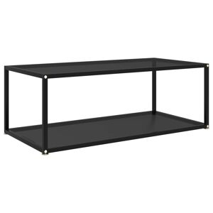 vidaXL 322898  Coffee Table Black 100x50x35 cm Tempered Glass