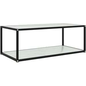 vidaXL sofabord 100x50x35 cm hærdet glas hvid