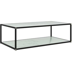 vidaXL sofabord 120x60x35 cm hærdet glas hvid