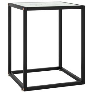 vidaXL sofabord 40x40x50 cm marmorglas hvid