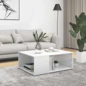 vidaXL sofabord 90x67x33 cm konstrueret træ hvid højglans