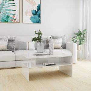 vidaXL sofabord 90x60x42,5 cm konstrueret træ hvid højglans