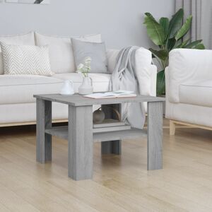 vidaXL sofabord 60x60x42 cm konstrueret træ grå sonoma-eg