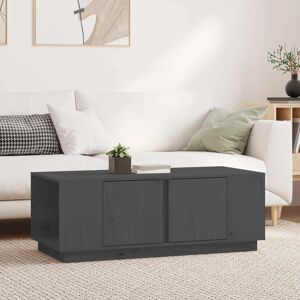 vidaXL sofabord 110x50x40 cm massivt fyrretræ grå