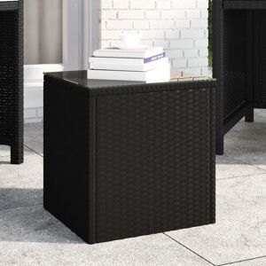 vidaXL sidebord 40x37x40,5 cm polyrattan sort