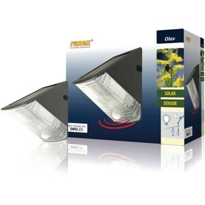 Ranex solcellevæglampe med PIR-sensor 0,5 W sort 5000.261