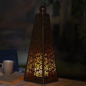Luxform Lighting batteridrevet LED-lampe Pyramid 45 cm kobberfarvet