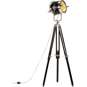 vidaXL gulvlampe med trefod 171 cm massivt mangotræ