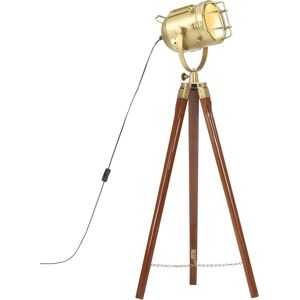 vidaXL gulvlampe med trefod 97 cm massivt mangotræ