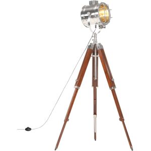 vidaXL gulvlampe med trefod 165 cm massivt mangotræ