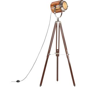 vidaXL gulvlampe med trefod 186 cm massivt mangotræ