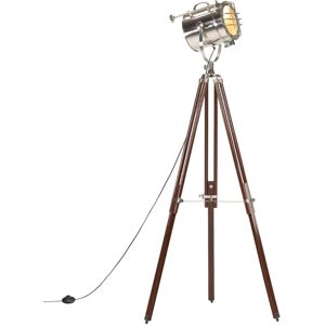 vidaXL gulvlampe med trefod 180 cm massivt mangotræ