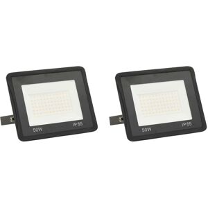 vidaXL LED-projektører 2 stk. 50 W varm hvid